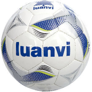 Balón de fútbol Luanvi unisex para adultos de color blanco y azul