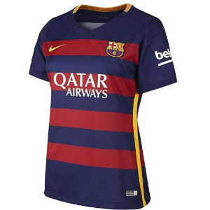 Camiseta Barcelona para mujer temporada 2015 2016 con logo Qatar Airways